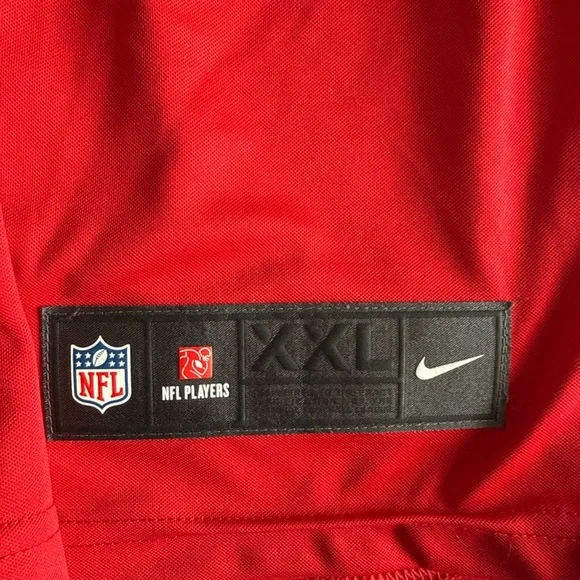 NFL Red Men's Jersey with Black Accents
